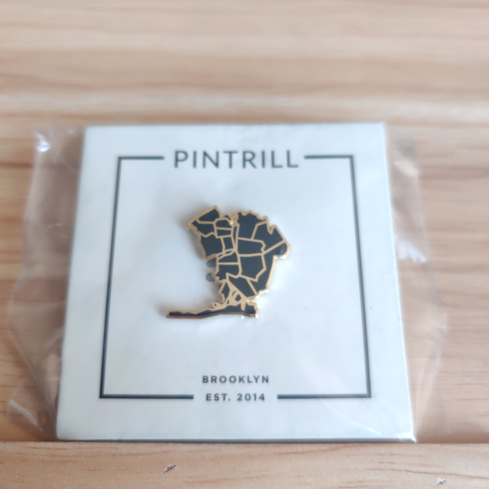 Pintrill x J. Frost "Queens" Map Gold and Black Pin